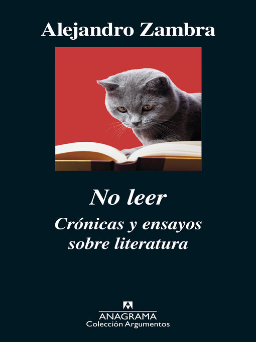 Title details for No leer by Alejandro Zambra - Wait list